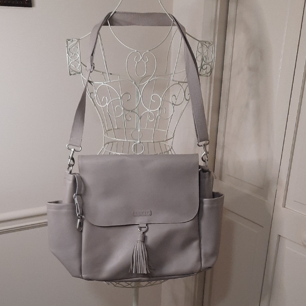 Skip Hop Gray Baby Bag with Tassel